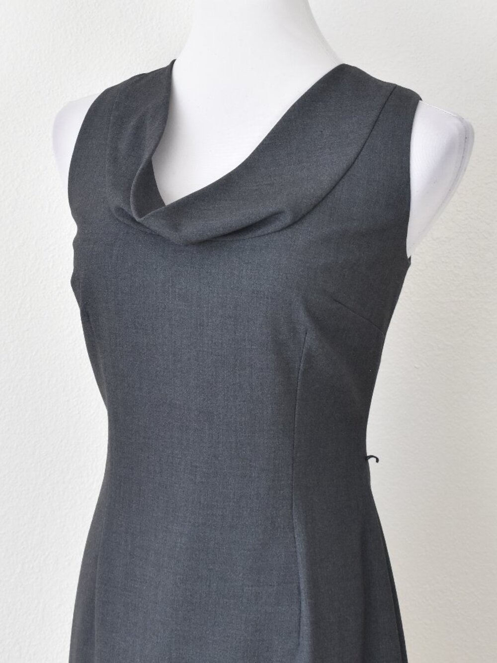 Calvin Klein Cowl Neck Draped Sheath Dress - 6 - Picture 3 of 9